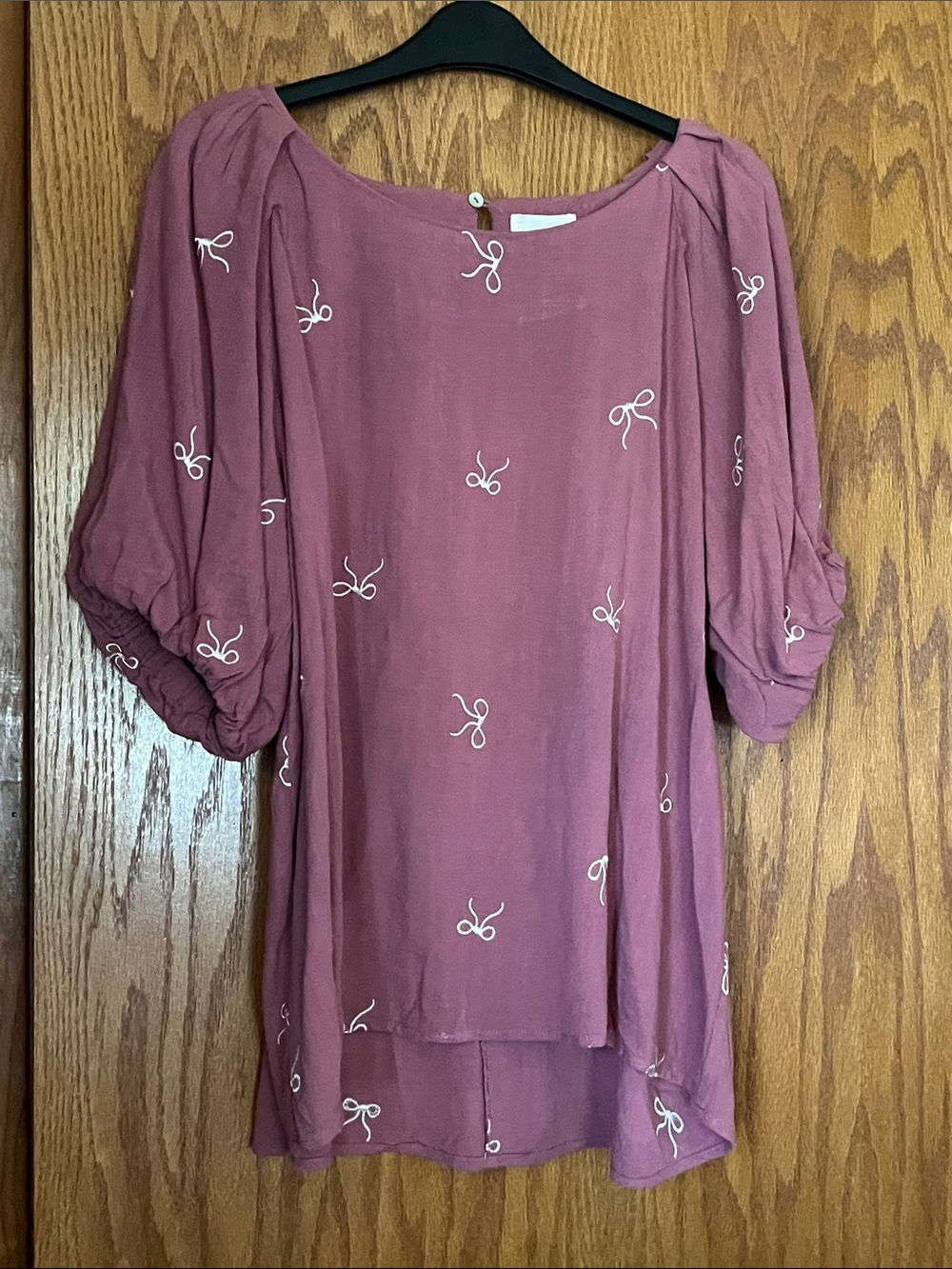 Umgee Rose Pink Embroidered Peasant Tunic